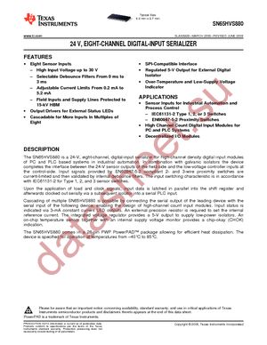 SN65HVS880PWPG4 datasheet  